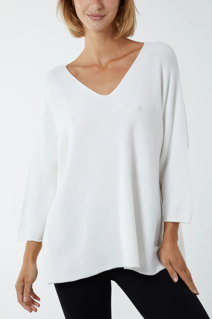 WHITE CLASSIC JUMPER ONE SIZE 12-24
