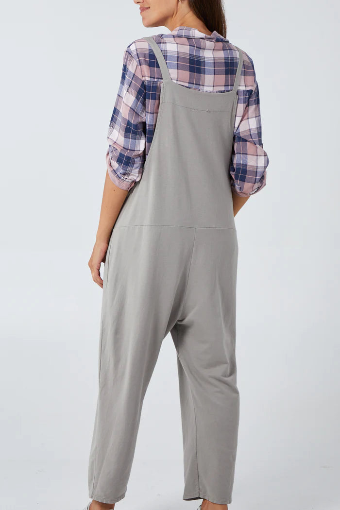 GREY DUNGAREES ONE SIZE 10-18