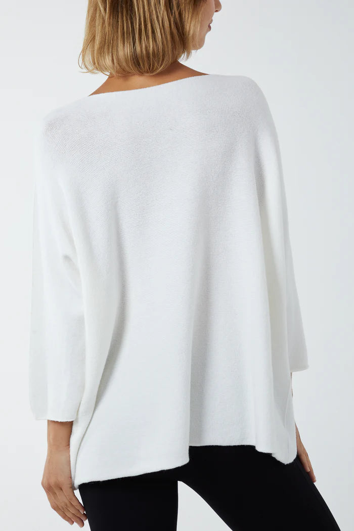 WHITE CLASSIC JUMPER ONE SIZE 12-24