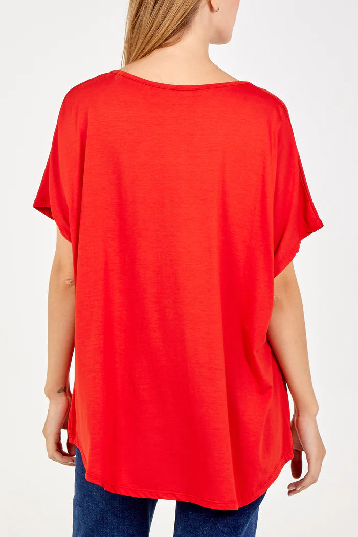 RED CLASSIC T-SHIRT ONE SIZE 10-20