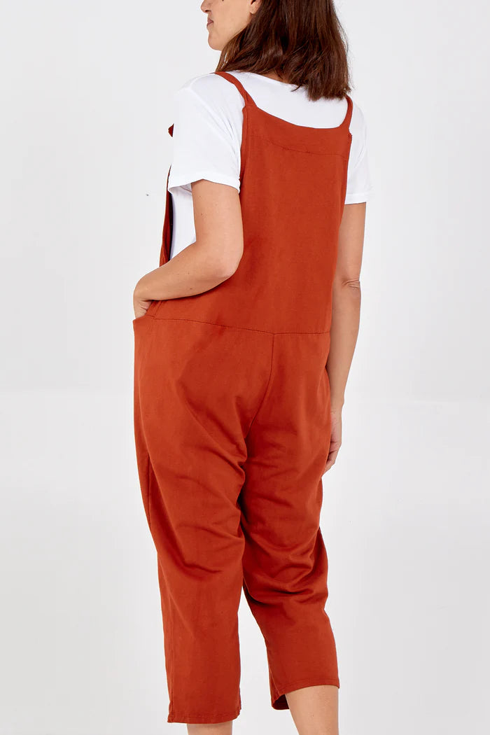 RUST DUNGAREES ONE SIZE 10-18